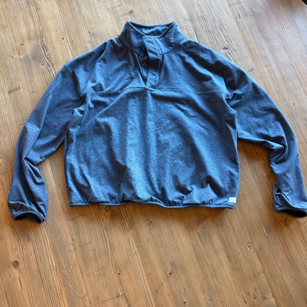 Vuori Granite Snap Mock - XL - Blue
